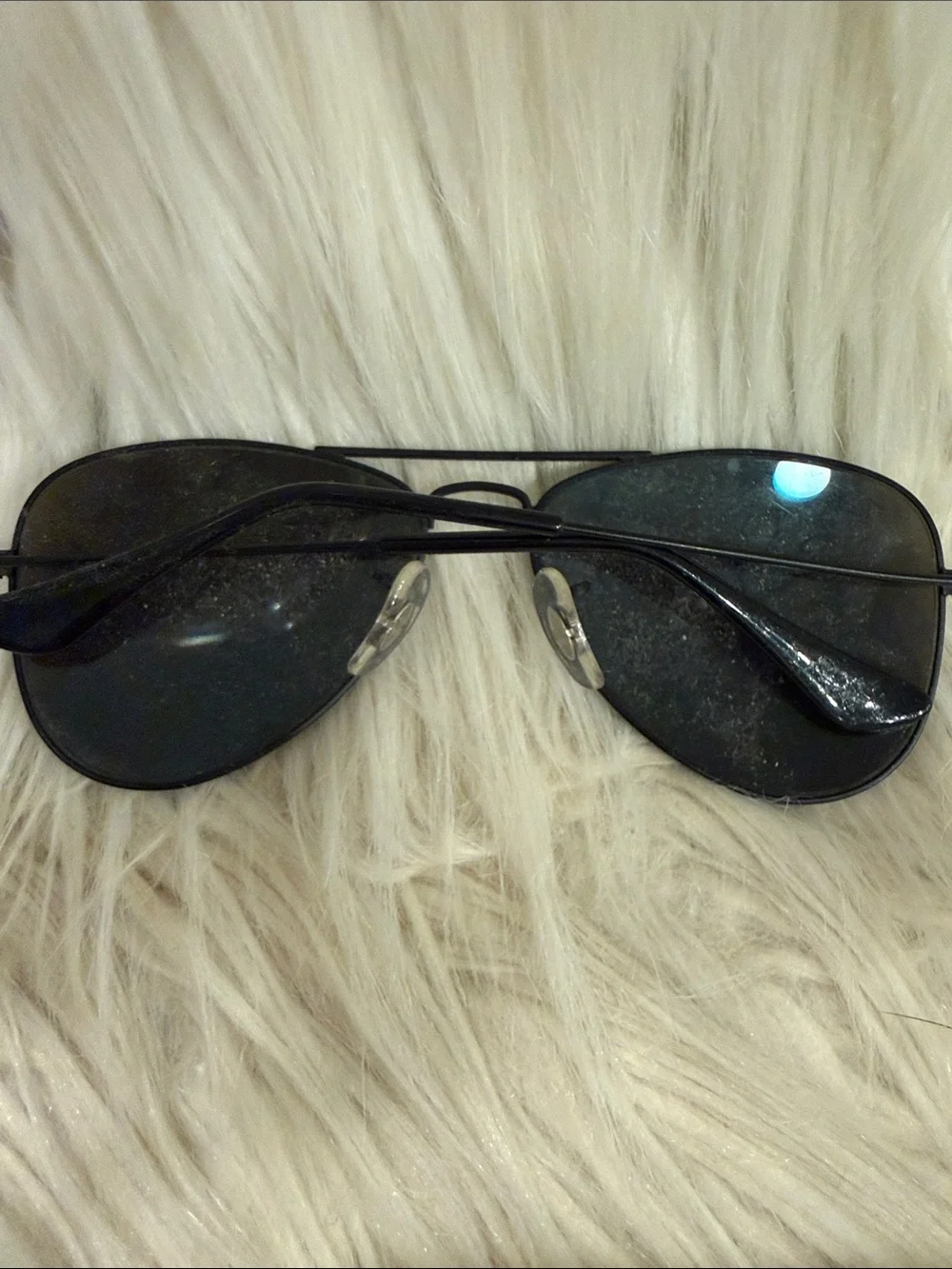 Kids size Ray-Ban Aviator Sunglasses with Blue Mirrored Lenses
